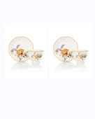 Türk Kahvesi Takımı 2 Kişilik Porselen – Çiçek Desenli | 90 ml thumbnail 1