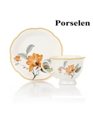 Türk Kahvesi Takımı 2 Kişilik Porselen – Çiçek Desenli | 90 ml thumbnail 4
