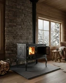 Reyo Stove Ayder Fırınlı Kuzineli Döküm Şömine Soba thumbnail 1