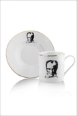 Pinkev 6 Kişilik Atatürk Temalı Porselen Kahve Fincan Takımı thumbnail 1