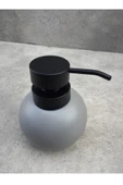 Pinkev Seramik Tombul Sıvı Sabunluk - Gri thumbnail 3
