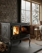 Reyo Stove Ayder Fırınlı Kuzineli Döküm Şömine Soba thumbnail 2