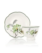 Türk Kahvesi Takımı 2 Kişilik Porselen – Yeşil Çiçek Desenli | 90 ml thumbnail 1