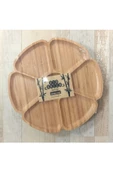 Pinkev Dönen Standlı Bambu Sunum Tabağı - Çap:32cm thumbnail 1