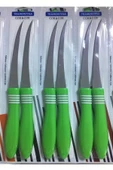 Pinkev Tramontina 6lı Uzun Kıvrık Tırtıklı Mutfak Bıçak Seti - Yeşil thumbnail 1