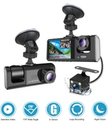Daytona T717 Dash Cam Araç İçi Kamera 1080P+720P Full Hd Kamera Ön,Arka ve İç Kayıt 3 Kamera Gece Görüşlü G Sensör Geniş Açı thumbnail 1