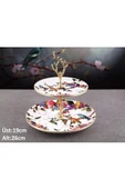 Pinkev Flora 30 Parça 6 Kişilik Seramik Pasta Kahvaltı Çay Sunum Tabağı Takımı Seti thumbnail 4