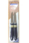 Pinkev Tramontina 2 Adet Lazer Tırtıklı Kısa Meyve Soyma Bıçağı Seti - Yeni Lacivert thumbnail 1