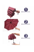 Kampüs Kırtasiyem Bordo Tam Otomatik Şemsiye thumbnail 5