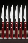 Pinkev Tramontina 6 Kişilik Paslanmaz Çelik Polywood Saplı Steak Et Bıçağı Seti thumbnail 1