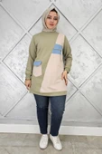 KADIN KOMBİNLİ TAŞ VE FERMUAR DETAYLI TESETTÜR TUNİK thumbnail 3