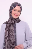Saks Etnik Desen Love Şal thumbnail 2