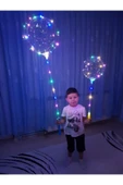 Kampüs Kırtasiyem 3 Adet - 3 Pilli 3 Fonksiyonlu Şeffaf Işıklı Balon thumbnail 3
