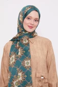 Zümrüt Barok Desen Hint İpeği Şal thumbnail 3