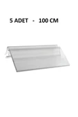 5 Adet 100 cm Cam Rafa Geçmeli Plastik Etiketlik thumbnail 1