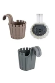 Akasya Tekli Kolay Askı 1,5 Litre Askılı Balkon Küpeşte Saksısı Plastik Çit Saksı 15CM thumbnail 5