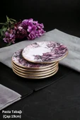 Pinkev Petunia 15 Parça Seramik Kahvaltı Pasta Sunum Tabağı Takımı Seti thumbnail 3