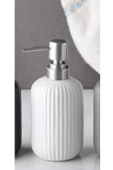 Pinkev Seramik Sıvı Sabunluk - Beyaz thumbnail 1