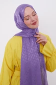 Lila Halka Desen Jakarlı Janjan şal thumbnail 2