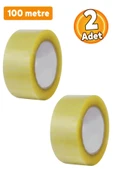 Kampüs Kırtasiyem 2 ADETKoli Bandı 45 Mm X 100 Mt Şeffaf Güçlü Yapışkanlı Kopmayan Bant Bandı thumbnail 1