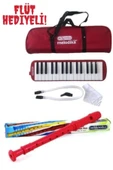 Helvacıoğlu Melodika Melodika Kırmızı 32 Tuşlu Melodika 1 Adet Kırmızı Flüt Hediyeli thumbnail 1