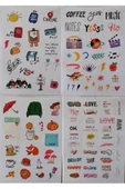 Kampüs Kırtasiyem Duygulu Sticker Kitapçığı 16 Sayfa - 24 * 17 cm / Defter Ajanda Çıkartma  Eğlenceli Sticker thumbnail 2