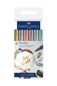 Faber Castell Metalik Markör Kalem 6'lı Set,Çok Yüzeyli Kullanım, Su Bazlı thumbnail 1