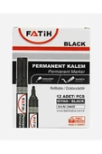 Fatih Kırtasiye Doldurulabilir Markör Permanent Kesik Uç Kırmızı 3440 - 12'li Paket thumbnail 5