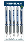 Pensan My-Sing Gel 1.0 mm Mavi Roller Imza Kalemi 5 Adet thumbnail 1