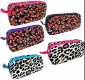 Penmark Turkey Çift Bölme çiçek  Desenli Kalemlik, Kumaş Kalem Kutusu thumbnail 1