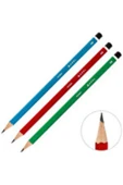 Adel Writer Mercanlı Kurşun Kalem 36 Kalem Mavi Yeşil Ve Kırmızı Renk Paket 3 Adet thumbnail 1