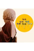 Kampus Kırtasiyem Eşarp, Türban, Şal, Klipsi - Tesettür Eşarp Ve Şal Klipsi - 6 Farklı Renk - 12'li Paket thumbnail 1