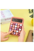 Temel Runzon Renkli Elektronik Hesap Makinesi Pembe RZ817 thumbnail 3