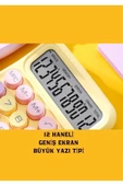 Sitarem Sanal İnternet Mağazacılığı Renkli  12 Hane Mekanik Hesap Makinası Büyük Ekranlı 4 Fonksiyonlu (SARI) thumbnail 3