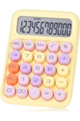 Kampus Kırtasiyem Renkli Çok Şirin 12 Hane Mekanik Hesap Makinası Büyük Ekranlı 4 Fonksiyonlu Ev Ofis Okul Sa thumbnail 1