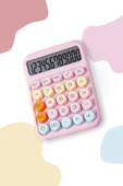 Kampus Kırtasiyem Renkli Hesap Makinesi - 12 Haneli Yuvarlak Tuşlu Pembe Renk Hesap Makinesi - 4 Fonksiyonlu thumbnail 3