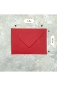 Kampüs Kırtasiyem 10 Adet Kırmızı Renkli Zarf (13X18CM) Kartpostal Mektup Davetiye Zarfı thumbnail 3
