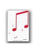 ÇINAR DEFTER Çınar Uni Note 30 Sayfa Spiralli Müzik Defteri Plastik Kırmızı Kapak thumbnail 2