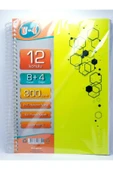 Zersan U4 8+4 Bölümlü 300 Yaprak A4 Sipralli Ayraçlı Defter 8 Kareli 4 Çizgili Çoklu Defter thumbnail 1