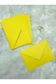 Kampüs Kırtasiyem 50 Adet Renkli Davetiye Kartpostal Mektup Zarfı (13*18 CM 110GR.) - Sarı Renk thumbnail 1