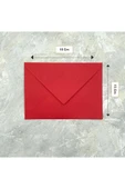 Kampüs Kırtasiyem 50 Adet Davetiye Kartpostal Mektup Zarfı (13x18 Cm) - Kırmızı Renk thumbnail 2