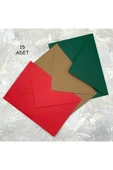 Kampüs Kırtasiyem 15 Adet Karışık Renk 13*18 Cm Davetiye Mektup Kartpostal Zarfı thumbnail 1