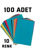 Kampus Kırtasiyem 100 Adet Standart A4 Renkli Elişi Kağıdı Karışık Renk Aktivite El İşi Kağıdı thumbnail 1