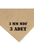 Kampus Kırtasiyem 3mm 35x50 Cm 3 Adet Ham Mdf, Mdf Levha, Duralit, Resim Altlığı thumbnail 1