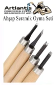 Gülpaş Kırtasiye Ahşap Seramik Oyma Seti 6 lı 1 Paket İskarpela Seti Paslanmaz Çelik Bıçaklı Ağaç Oyma Heykel Hobi Kr thumbnail 3