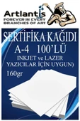 Alex Schoeller A4 Sertifika Kağıdı Kalın 100 Adet Gramajlı Fotokopi Kağıdı 160 gr Tüm Yazıcılara Uyumlu 21x29.7 cm thumbnail 1