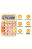 Sitarem Sanal İnternet Mağazacılığı Renkli  12 Hane Mekanik Hesap Makinası Büyük Ekranlı 4 Fonksiyonlu (SARI) thumbnail 8
