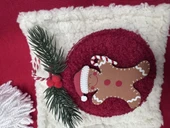 Kartopu Yılbaşı Kedi Kıyafeti Premium Kırmızı Polar | Kapüşonlu Noel Kedi Kostümü | Kurabiye Temalı thumbnail 8