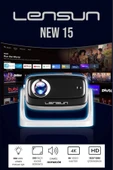 LENSUN NEW 15 Taşınabilir Android Projeksiyon Dahili Hoparlör Ve Wifi Akıllı Sinema Projektör thumbnail 1