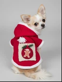 Kartopu Yılbaşı Köpek Kıyafeti Premium Kırmızı Polar | Kapüşonlu Noel Köpek Kostümü | Küçük Irklar İçin thumbnail 9